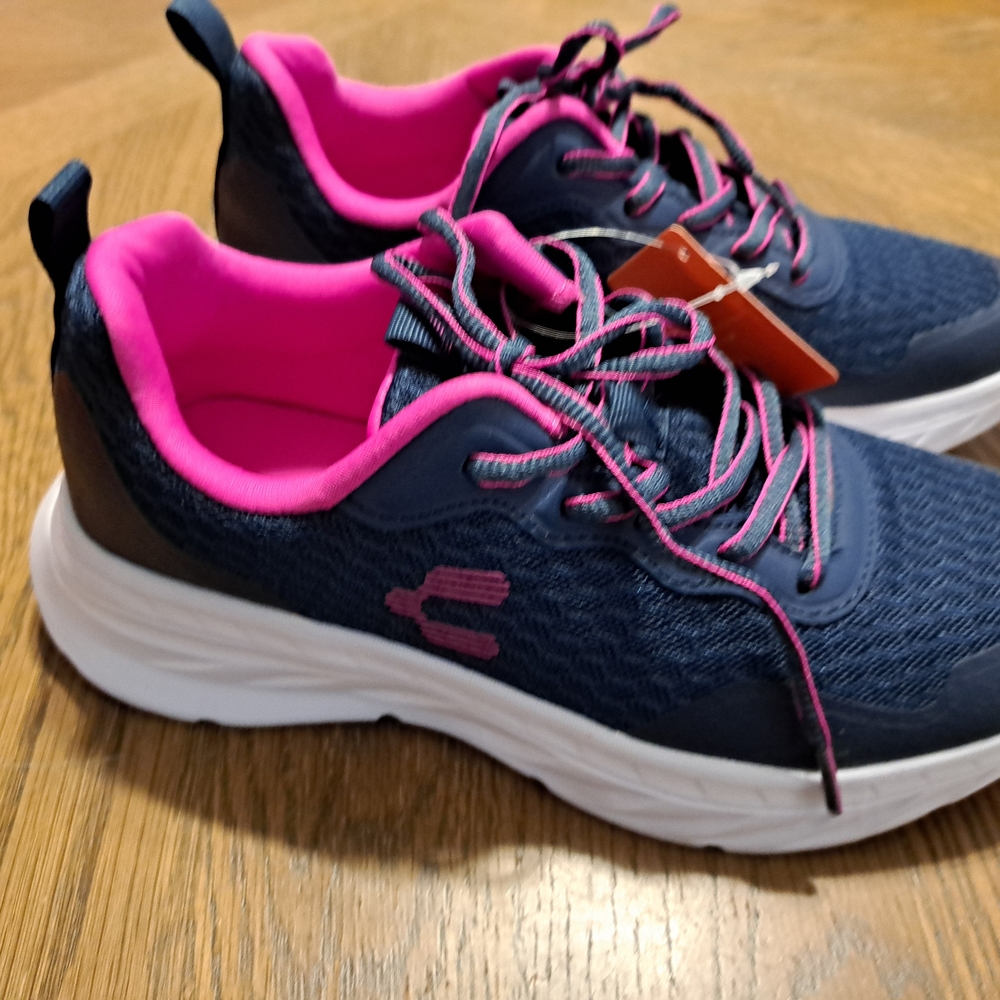 Women's CHARLY Navy and Pink Sneakers Sz 7